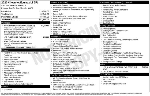 Used 2020 Chevrolet Equinox LT w/ Driver Convenience Package video 2
