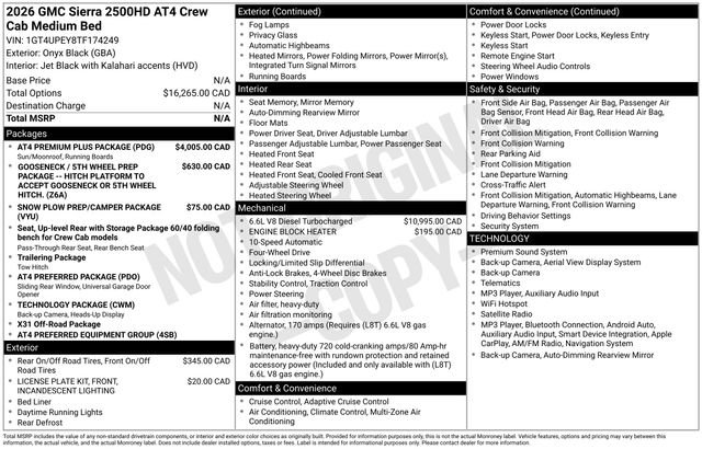 Used 2026 GMC Sierra 2500 AT4 w/ AT4 Premium Plus Package AWD/4WD image 1