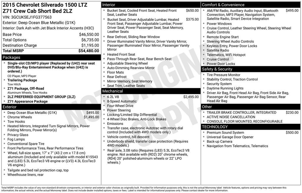 Used 2015 Chevrolet Silverado 1500 LTZ Z71 image 13