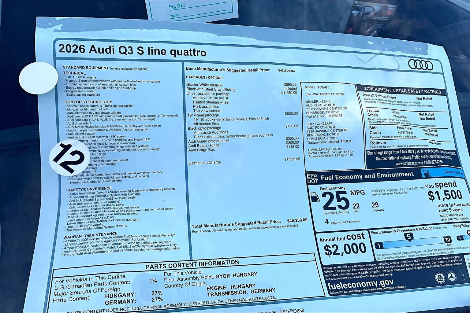 New 2026 Audi Q3 quattro 2.0T AWD/4WD image 19