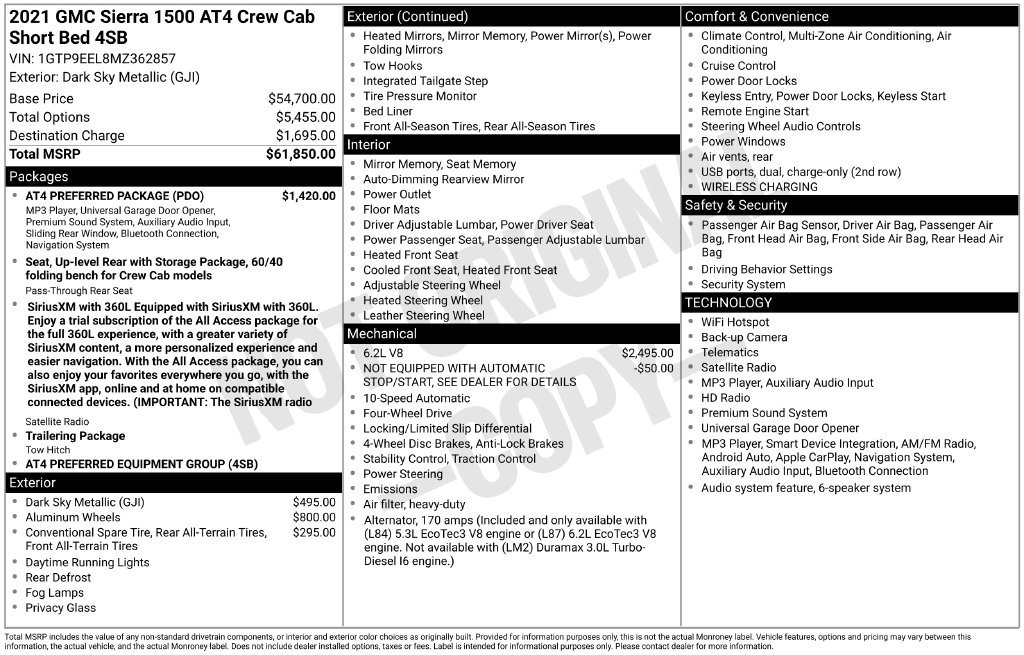 Used 2021 GMC Sierra 1500 AT4 w/ AT4 Preferred Package AWD/4WD image 22
