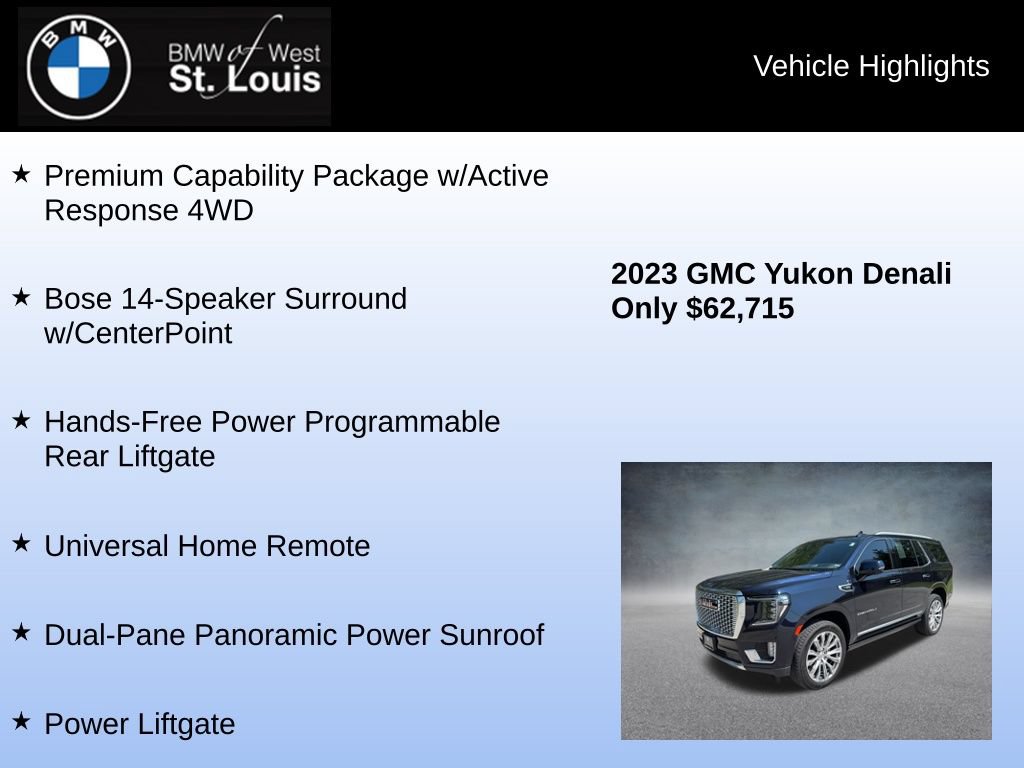 Used 2023 GMC Yukon Denali w/ Denali Reserve Package AWD/4WD image 16