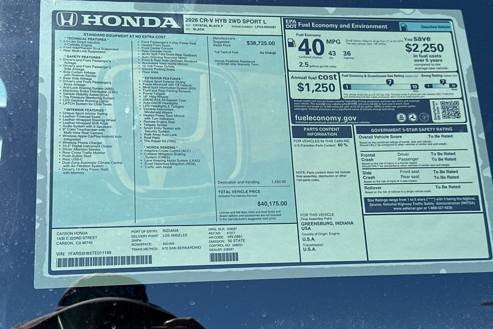 New 2026 Honda CR-V Sport-L image 32