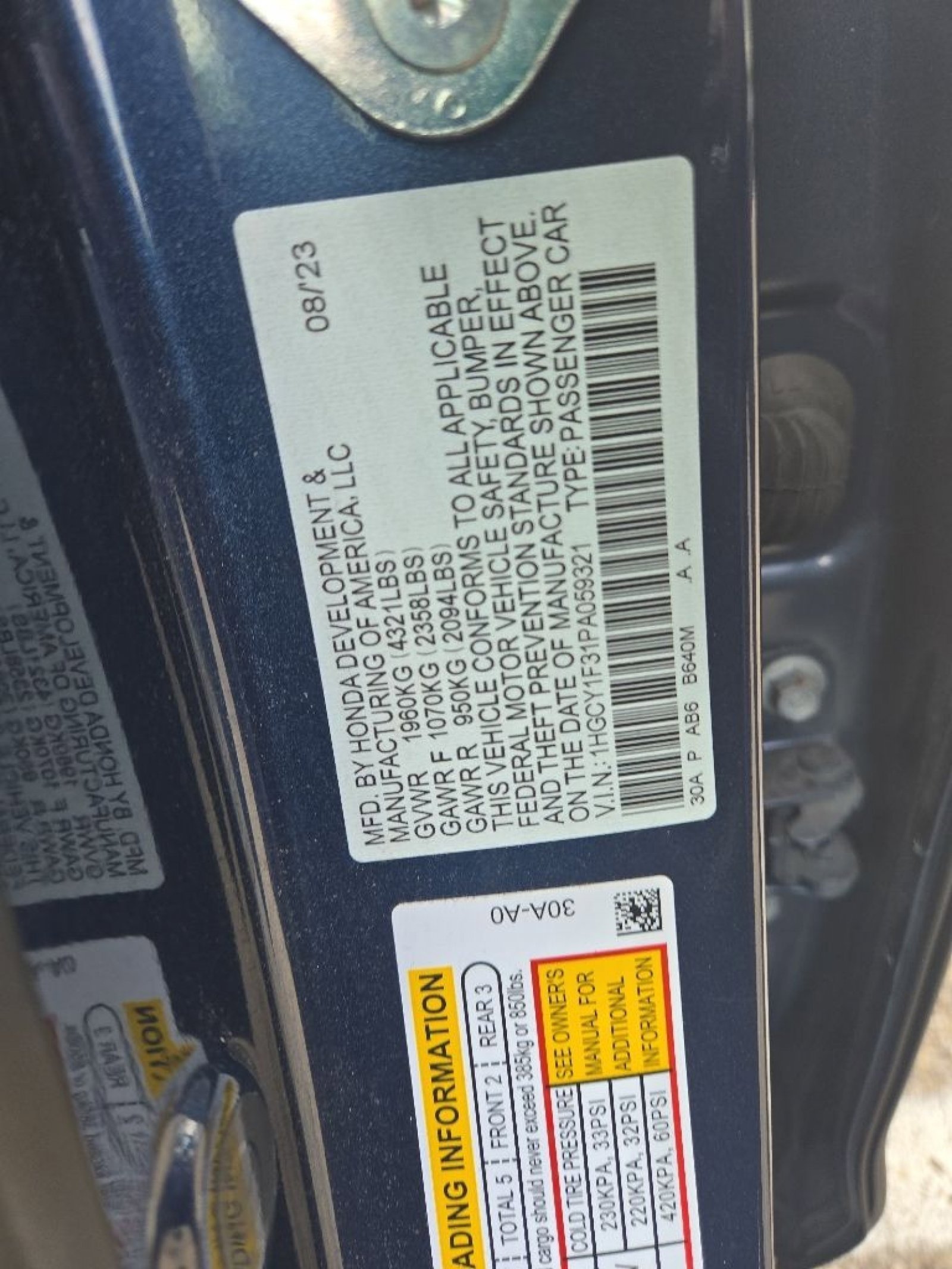 Certified 2023 Honda Accord EX image 12