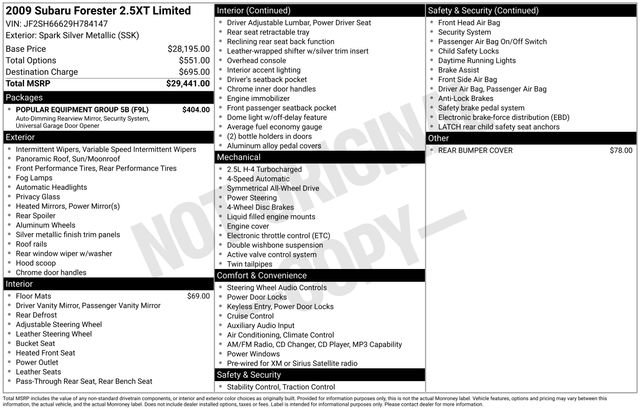 Used 2009 Subaru Forester 2.5XT Limited w/ Popular Equipment Group 5B image 4