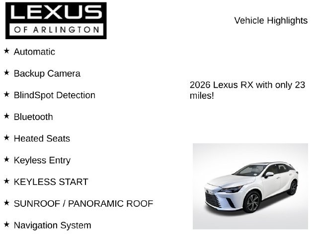 Certified 2026 Lexus RX 350 FWD image 7