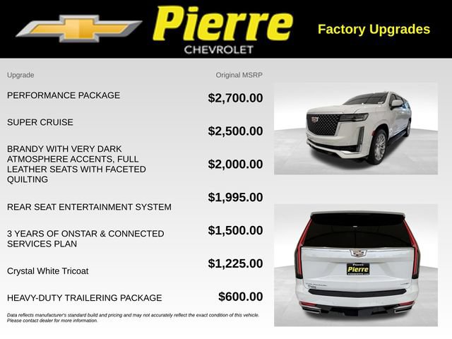 Used 2023 Cadillac Escalade ESV Premium Luxury w/ Performance Package AWD/4WD image 13