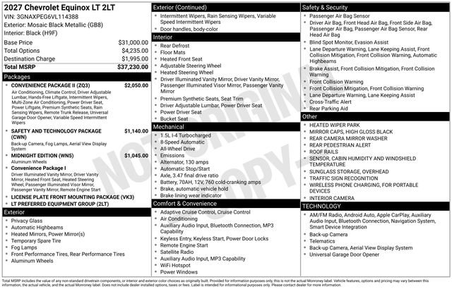 New 2027 Chevrolet Equinox LT w/ Convenience Package II AWD/4WD video 2