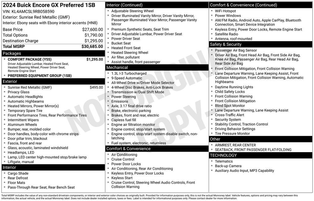Used 2024 Buick Encore GX Preferred w/ Comfort Package AWD/4WD image 12