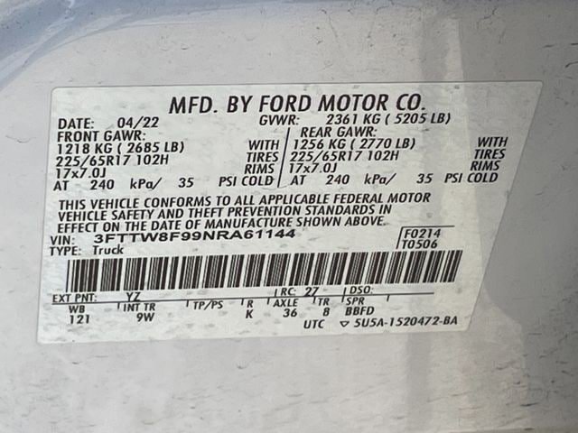Used 2022 Ford Maverick XL w/ Equipment Group 100A Standard AWD/4WD image 32
