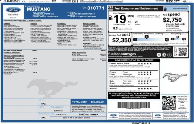 Used 2016 Ford Mustang GT w/ GT Performance Package RWD image 4