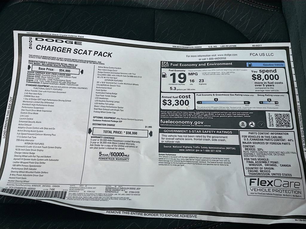New 2026 Dodge Charger Scat Pack AWD/4WD image 21