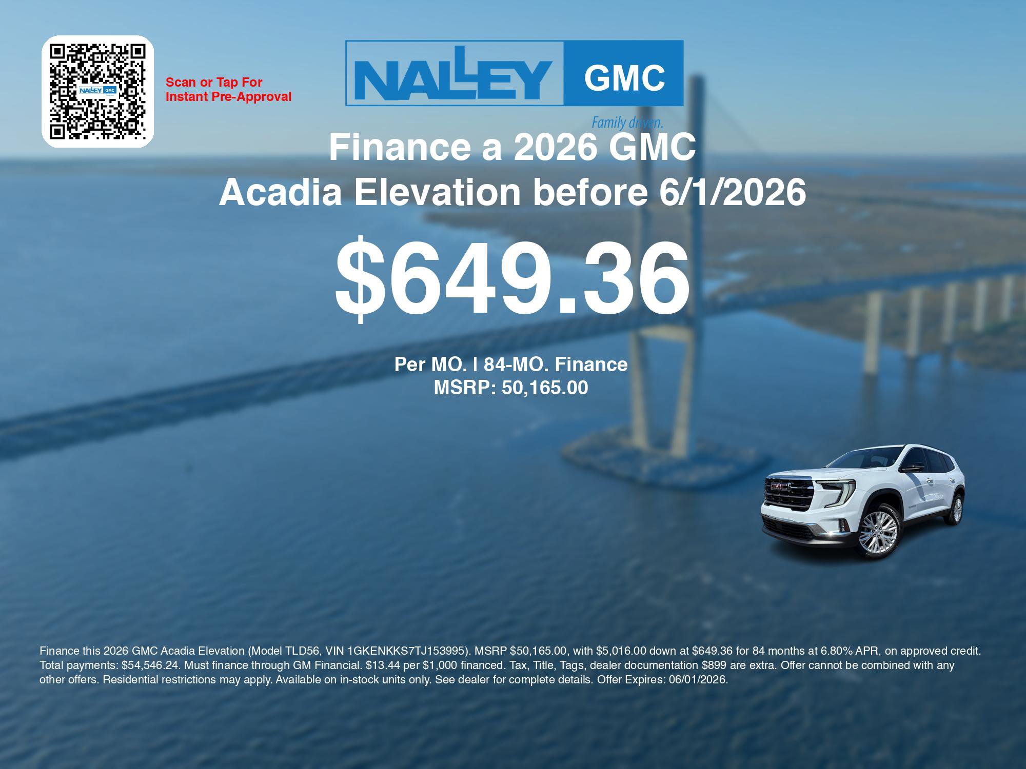 New 2026 GMC Acadia Elevation w/ Elevation Premium Package FWD image 7