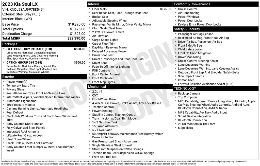 Used 2023 Kia Soul LX w/ Option Group 015 image 8