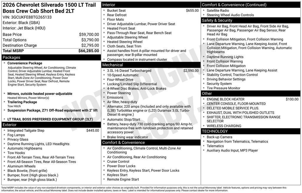 Used 2026 Chevrolet Silverado 1500 LT Trail Boss AWD/4WD image 6