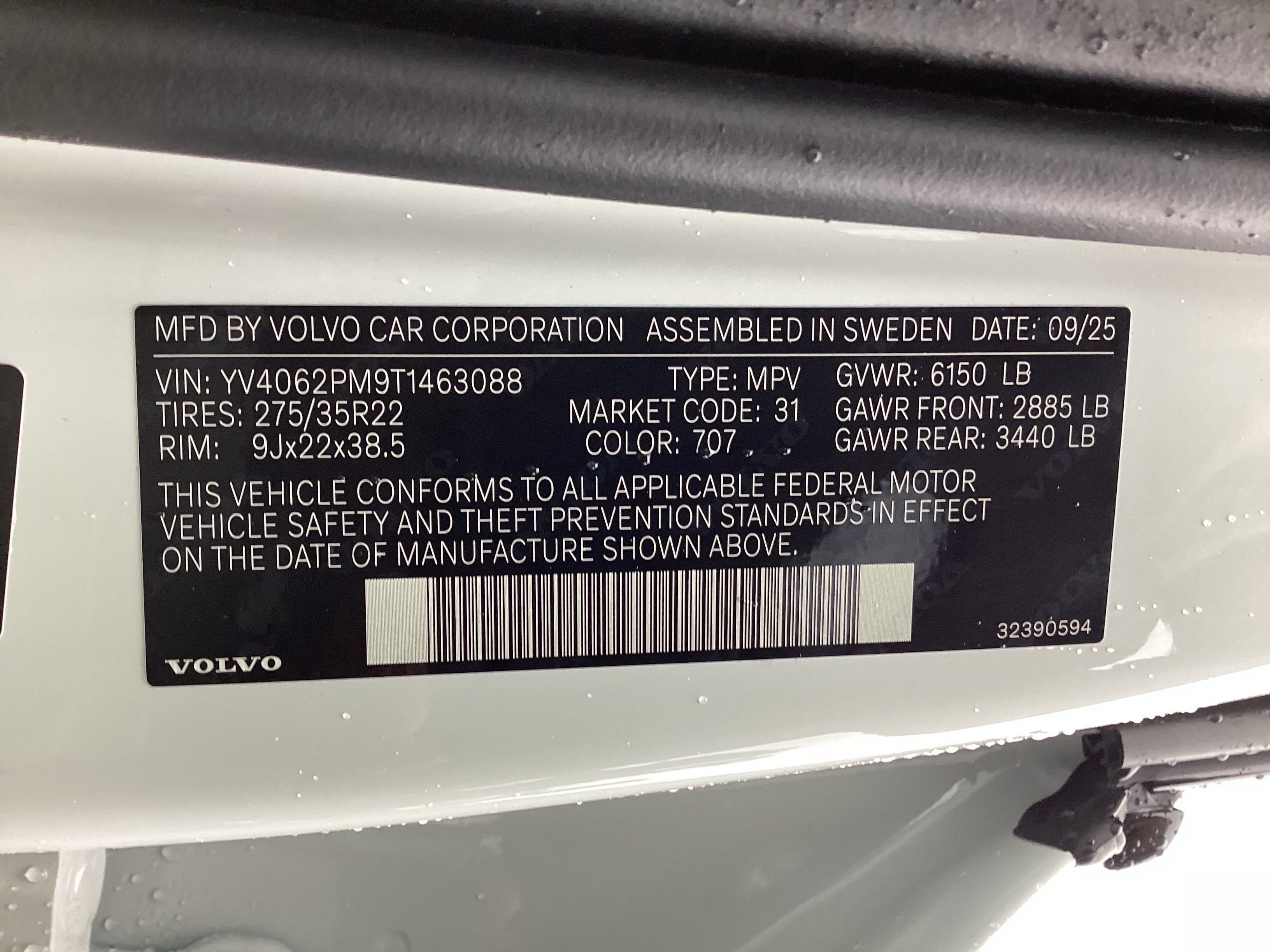 Used 2026 Volvo XC90 B6 Ultra w/ Protection Package Premier AWD/4WD image 37