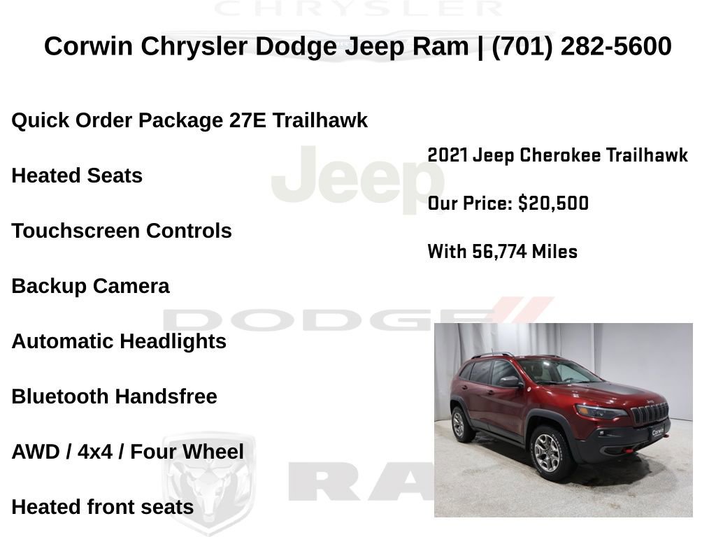 Used 2021 Jeep Cherokee Trailhawk image 6