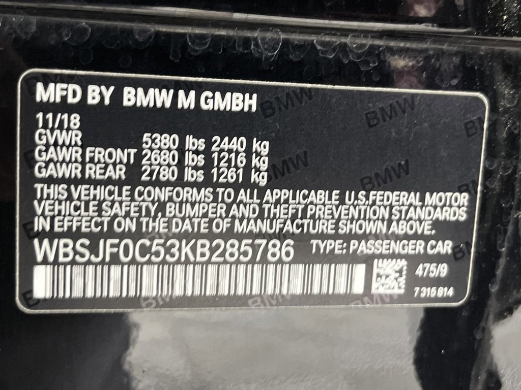 Used 2019 BMW M5 w/ Executive Package image 9