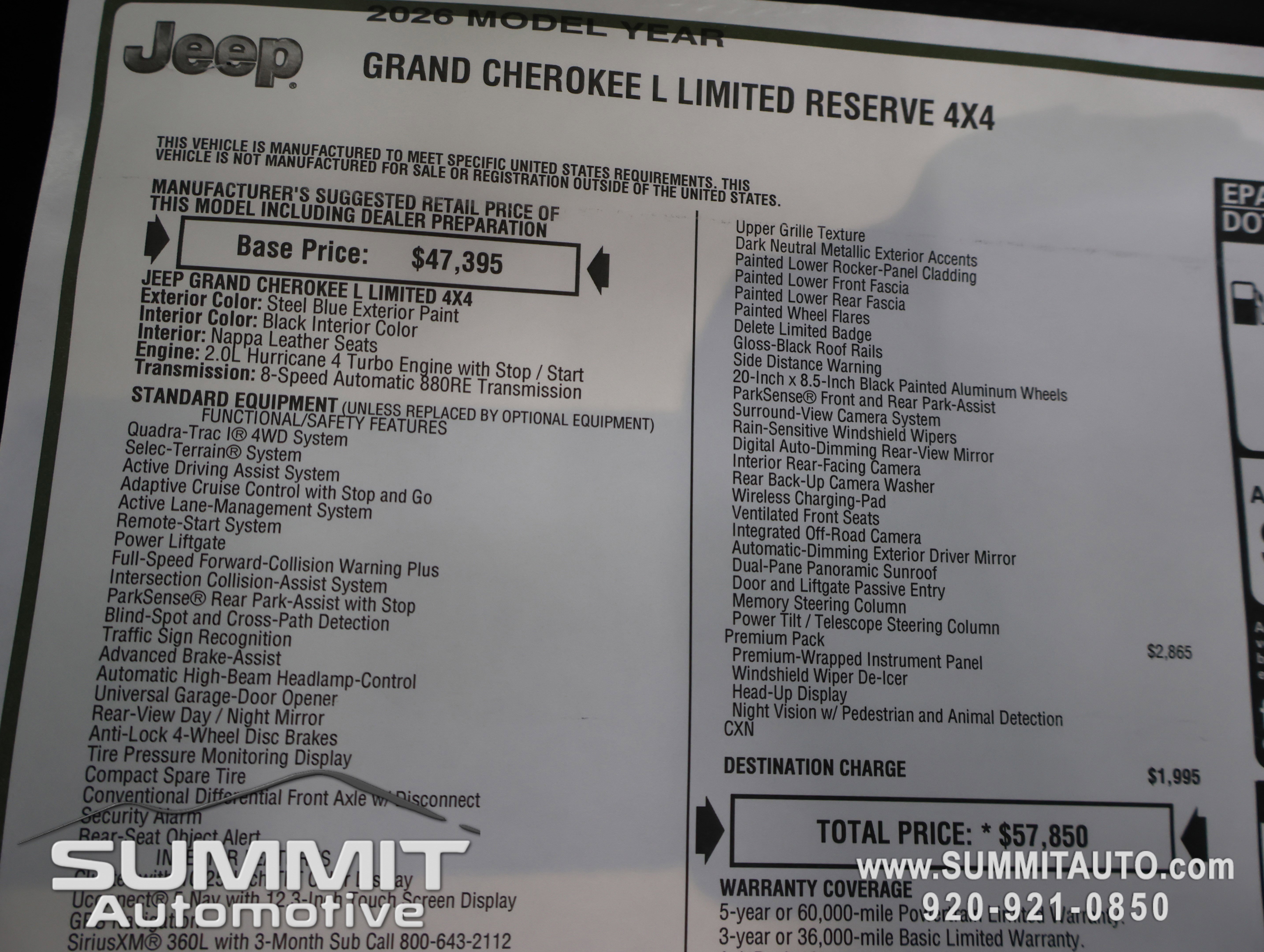 New 2026 Jeep Grand Cherokee L Limited AWD/4WD image 45