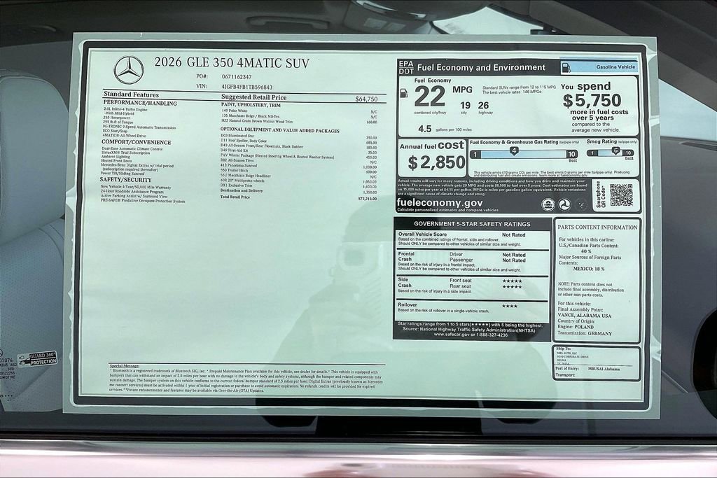 New 2026 Mercedes-Benz GLE 350 4MATIC image 19