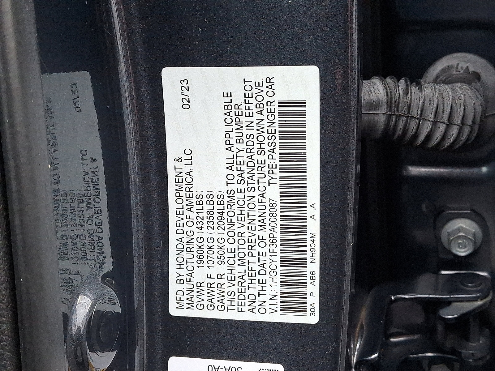 Certified 2023 Honda Accord EX image 17