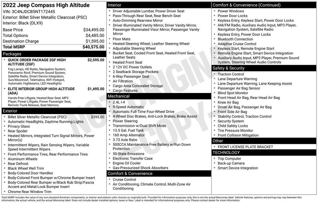 Used 2022 Jeep Compass High Altitude image 60