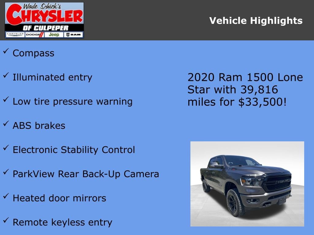 Used 2020 RAM 1500 Lone Star AWD/4WD image 6