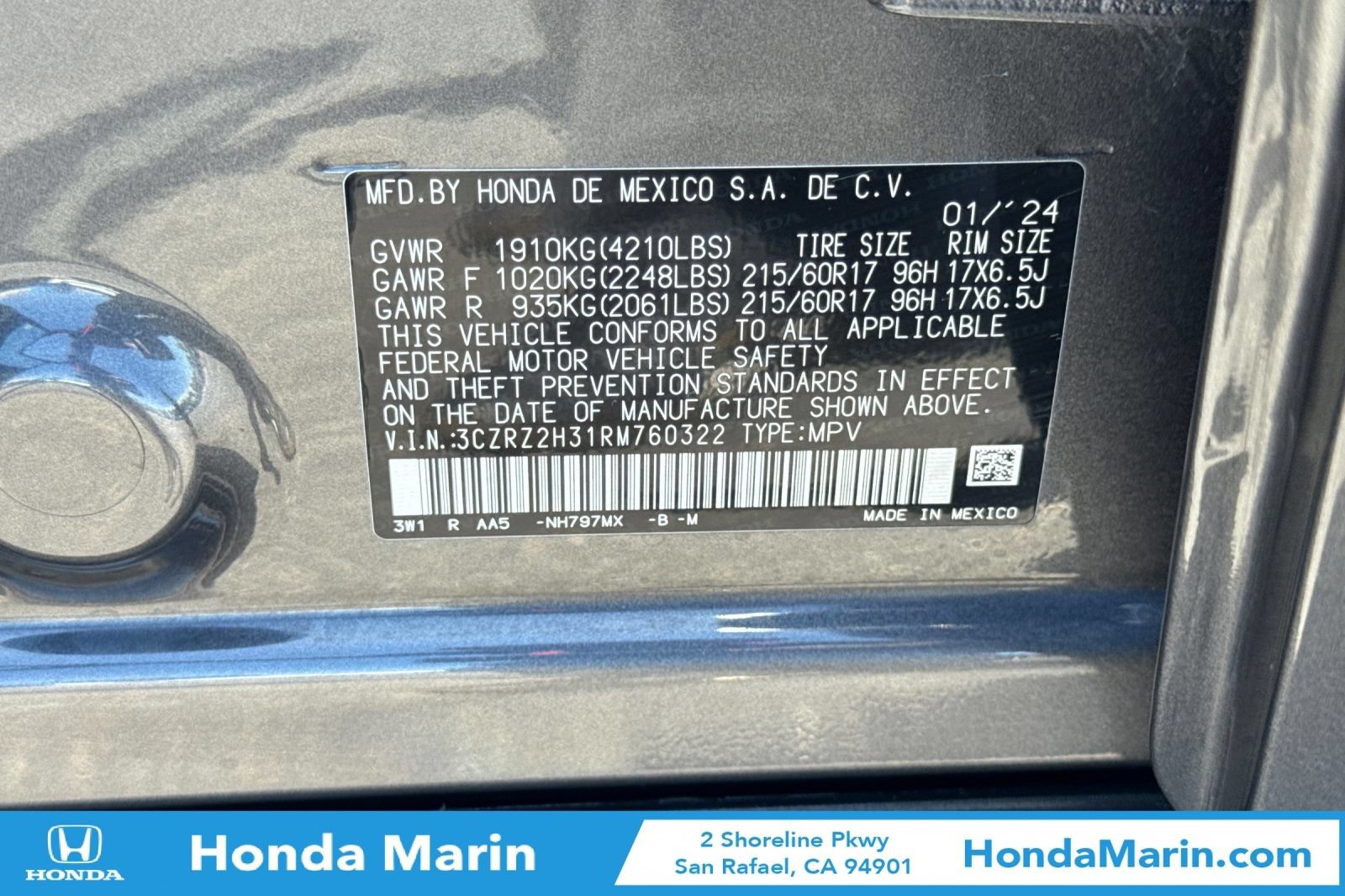 Used 2024 Honda HR-V LX image 35