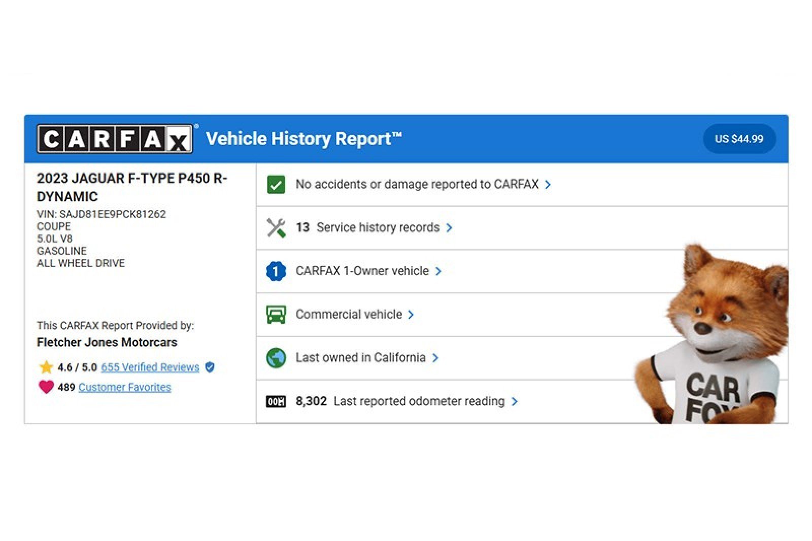 Used 2023 Jaguar F-TYPE R-Dynamic image 3