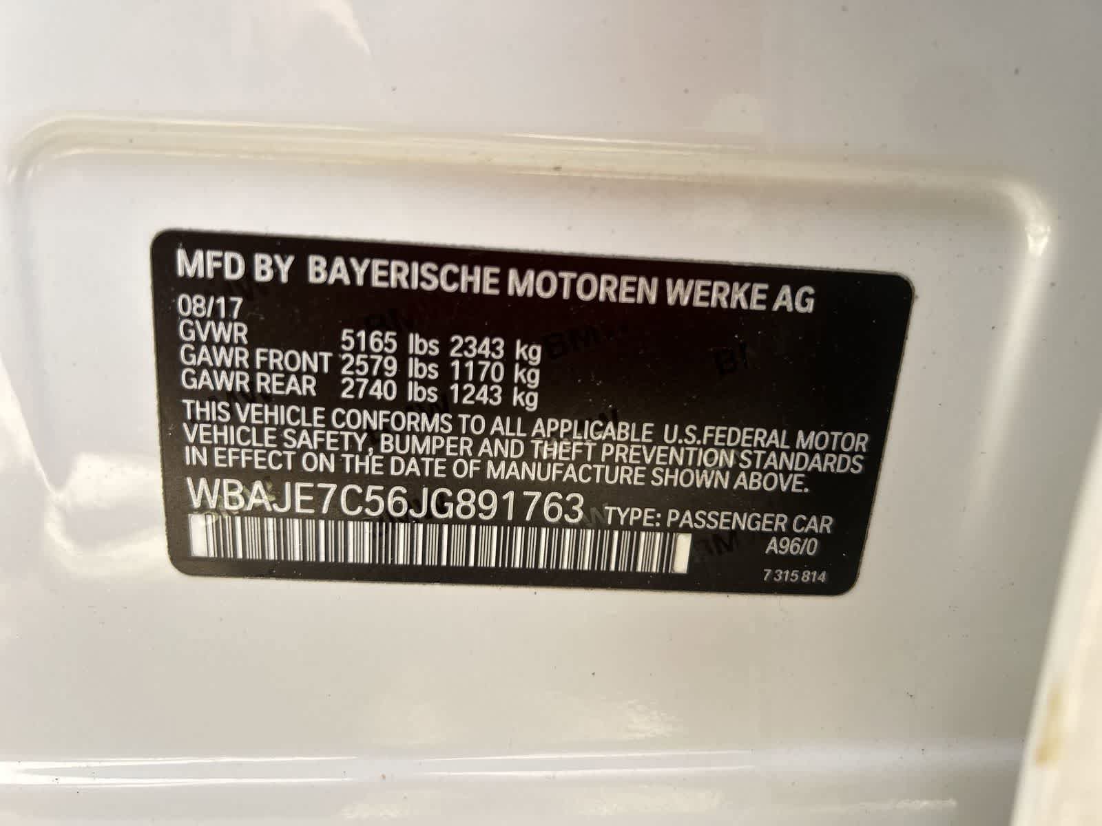 Used 2018 BMW 540i xDrive AWD/4WD image 2