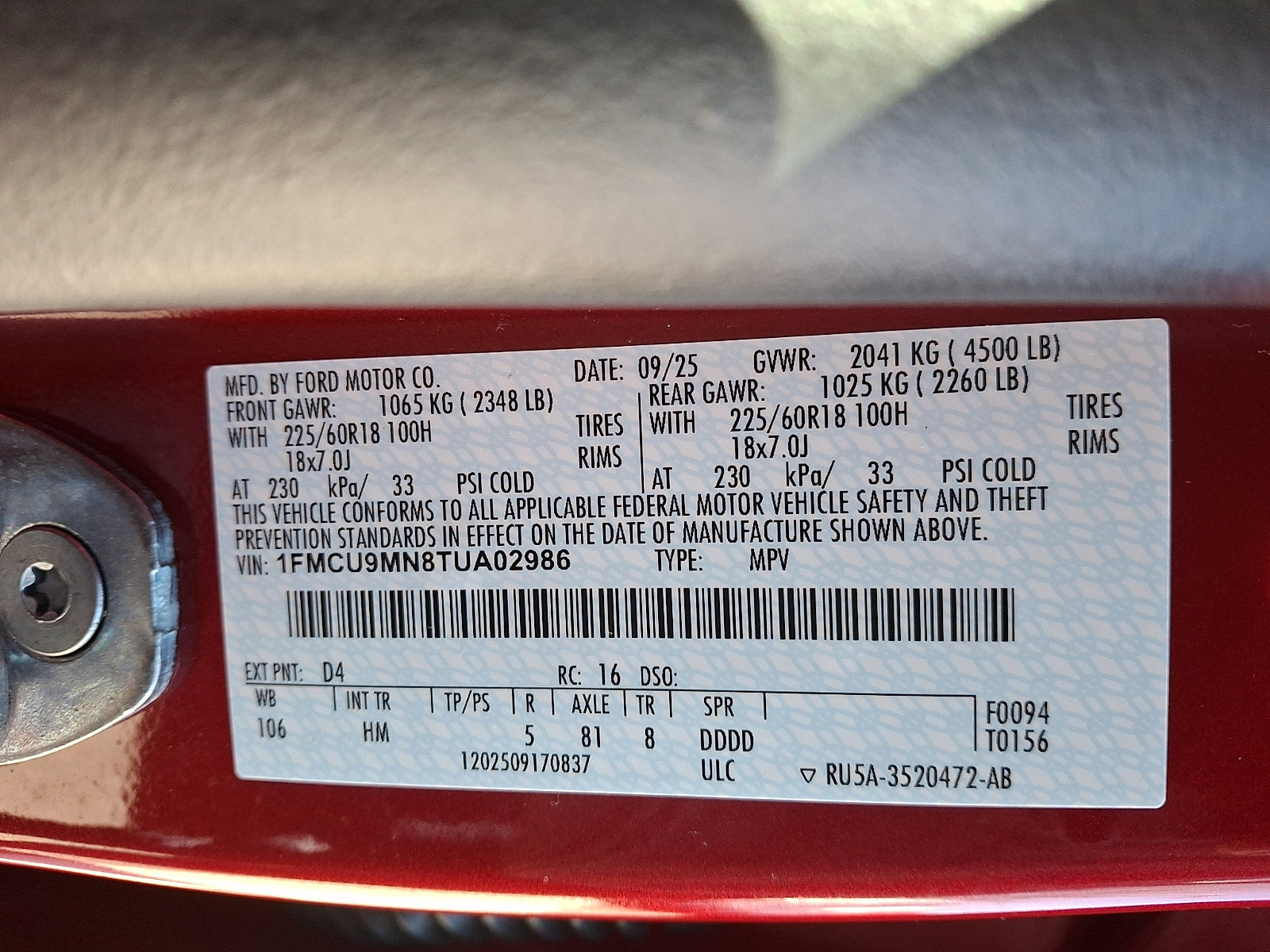 Used 2026 Ford Escape ST-Line w/ Tech Pack #1 image 26