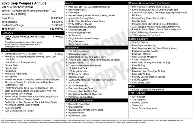 New 2026 Jeep Compass Latitude AWD/4WD image 16