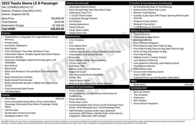 Used 2023 Toyota Sienna LE image 28