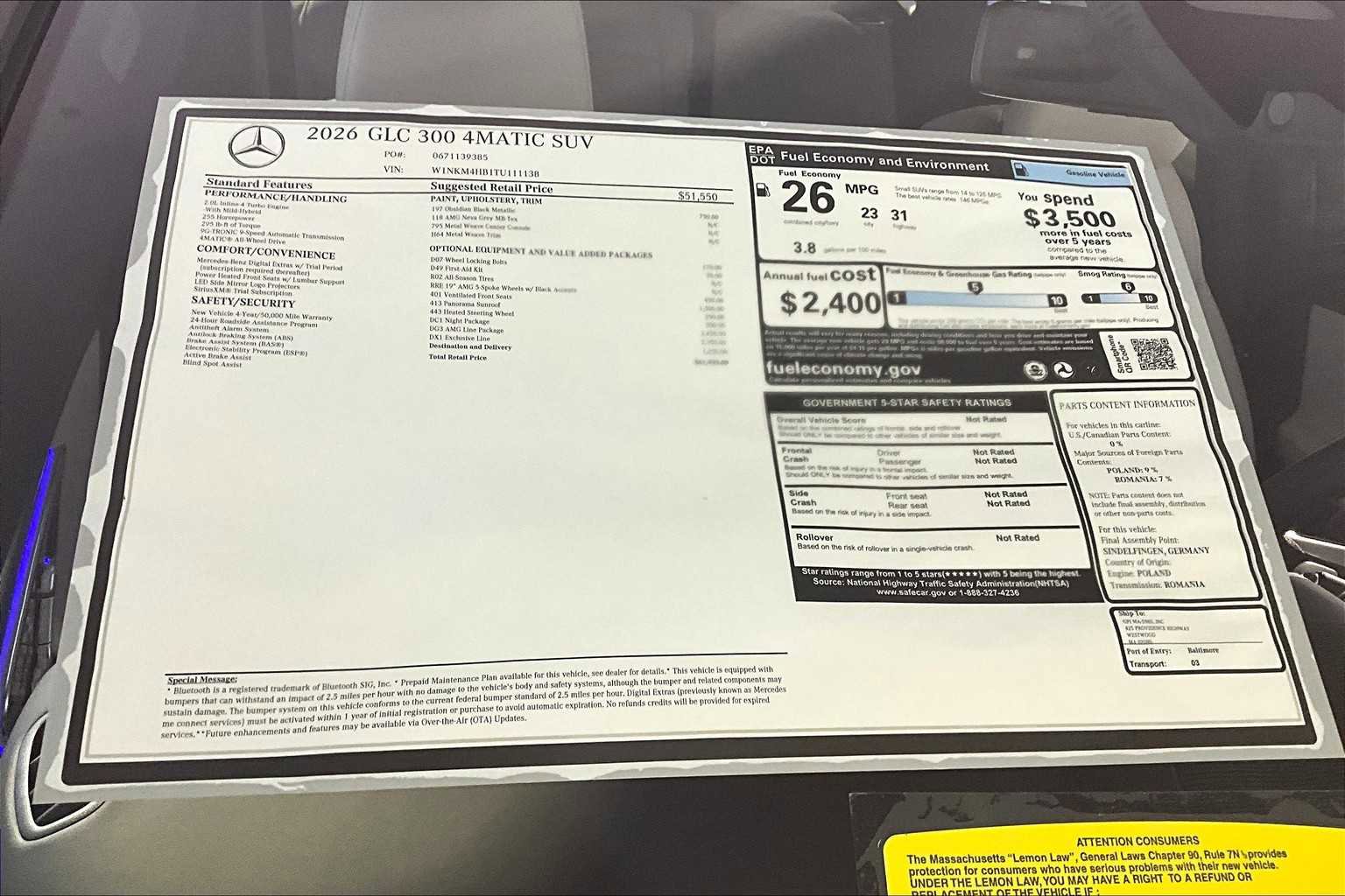 New 2026 Mercedes-Benz GLC 300 4MATIC image 18