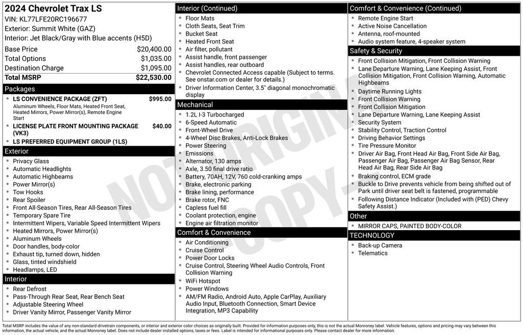 Certified 2024 Chevrolet Trax LS w/ LS Convenience Package FWD image 28