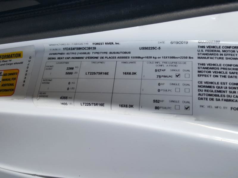 Used 2019 Ford E-450 and Econoline 450 Super Duty w/ Shuttle Bus Prep Package image 26