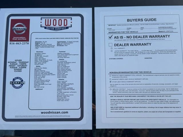 Used 2020 Lincoln Aviator Black Label w/ Dynamic Handling Package image 53