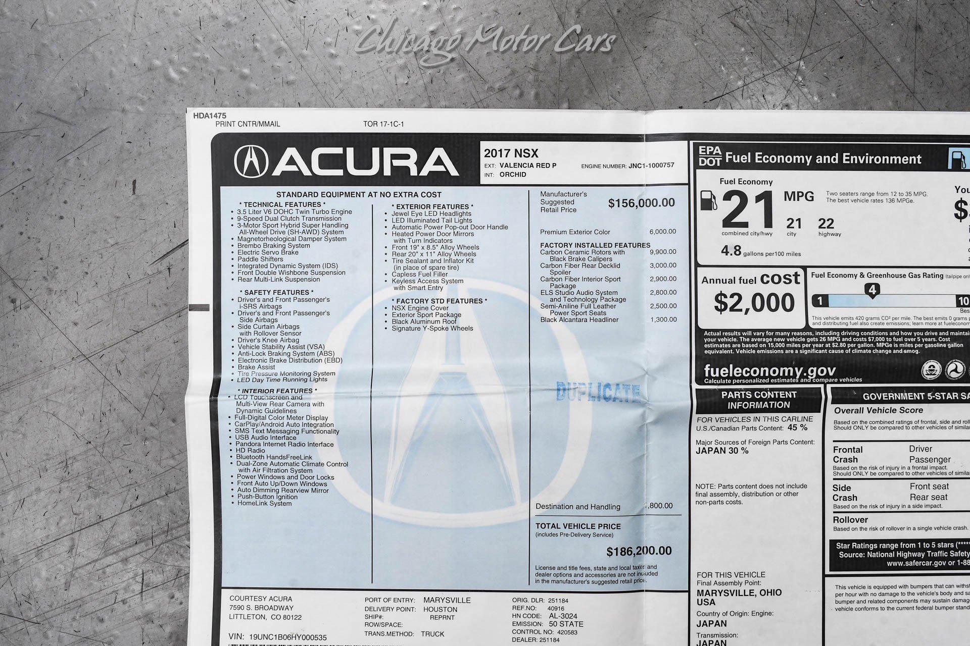 Used 2017 Acura NSX AWD/4WD image 45
