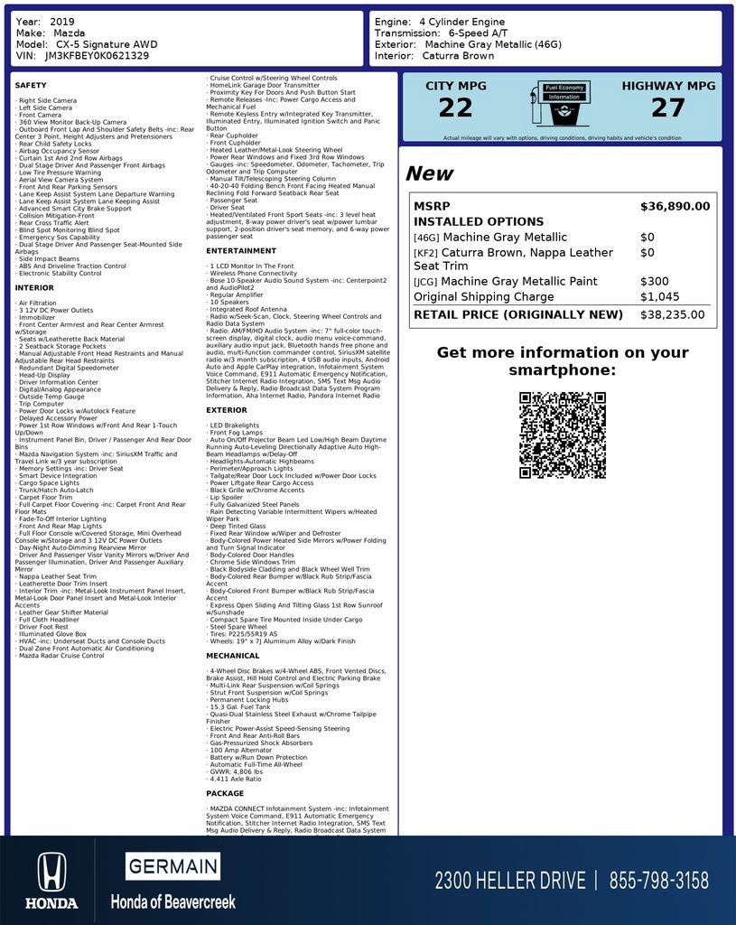 Used 2019 MAZDA CX-5 Signature image 31