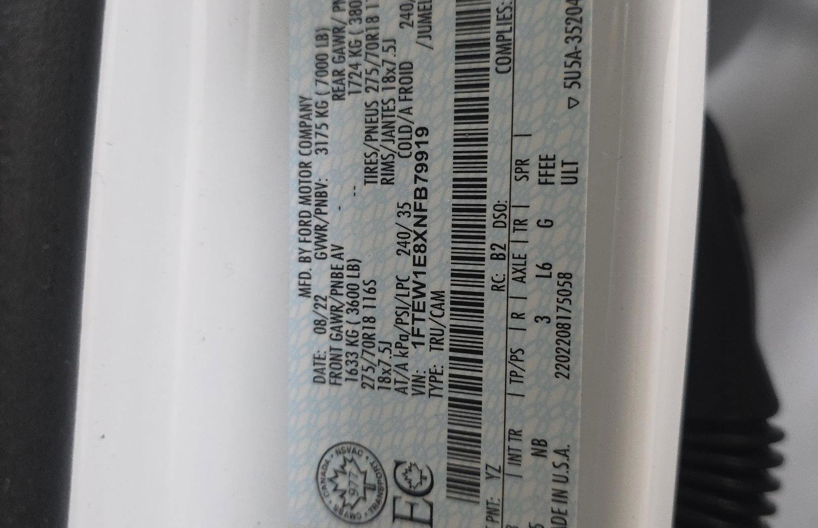 Used 2022 Ford F150 Tremor w/ Equipment Group 402A High image 19