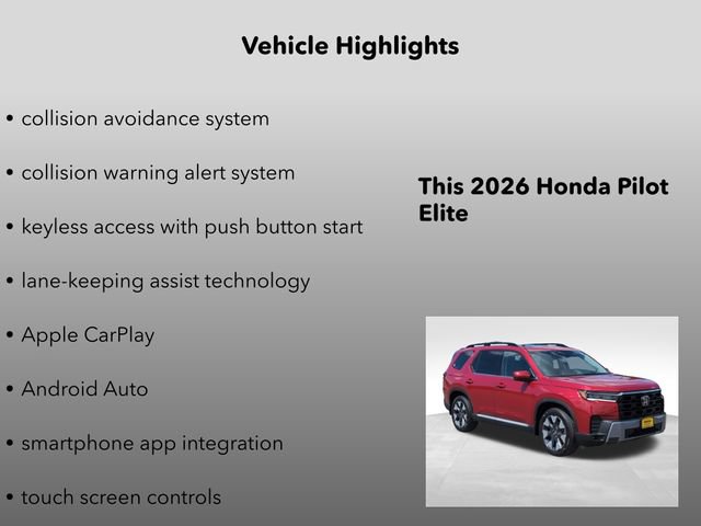 New 2026 Honda Pilot Elite image 10