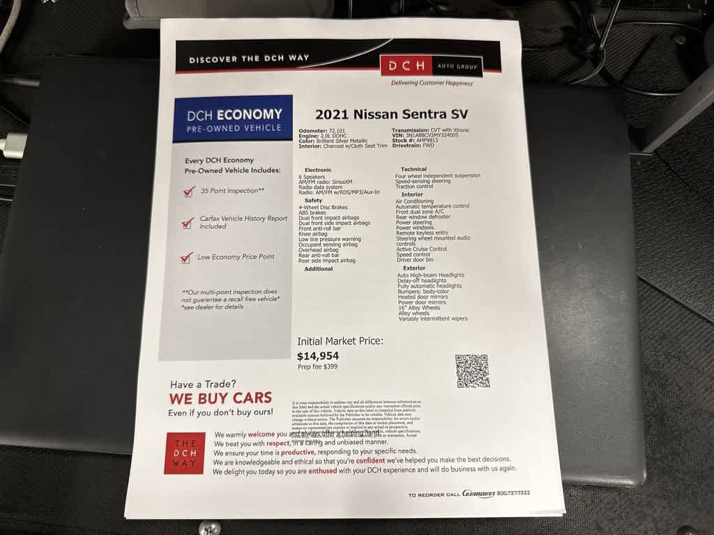 Used 2021 Nissan Sentra SV FWD image 13
