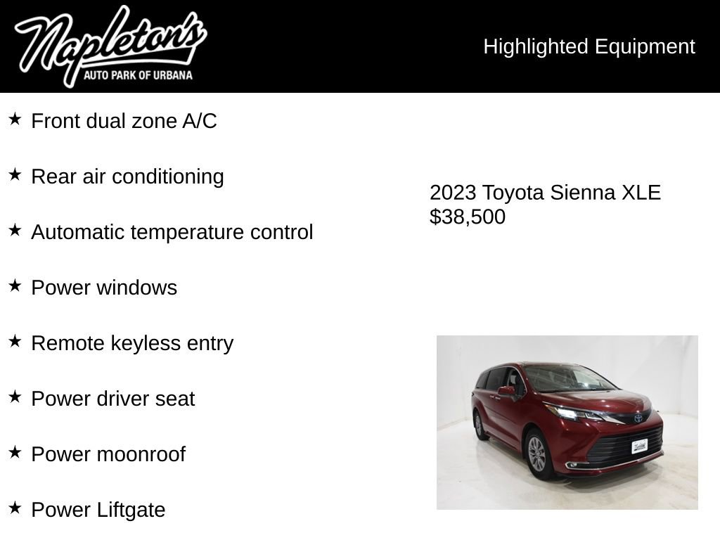 Used 2023 Toyota Sienna XLE image 16