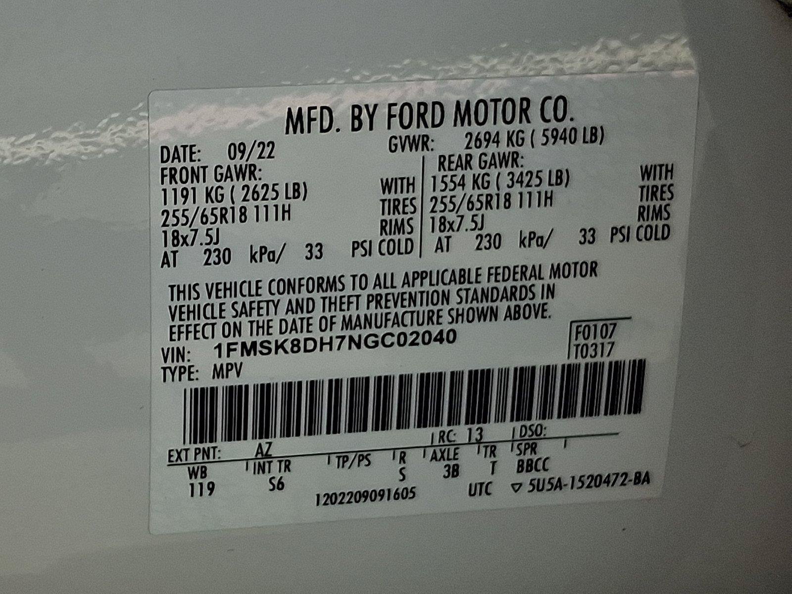 Used 2022 Ford Explorer XLT w/ Equipment Group 202A AWD/4WD image 28