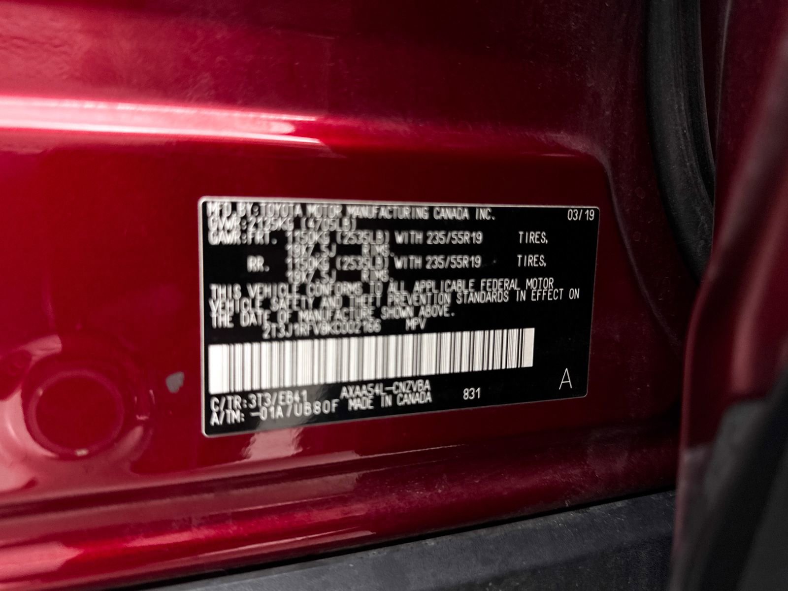 Used 2019 Toyota RAV4 Adventure w/ All Weather Liner Package image 40