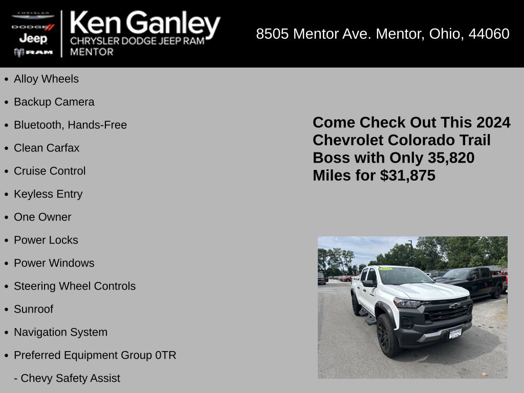Used 2024 Chevrolet Colorado Trail Boss AWD/4WD image 5