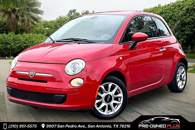 Used 2017 FIAT 500 Pop w/ Red Roof & Mirror Cap Package FWD image 1