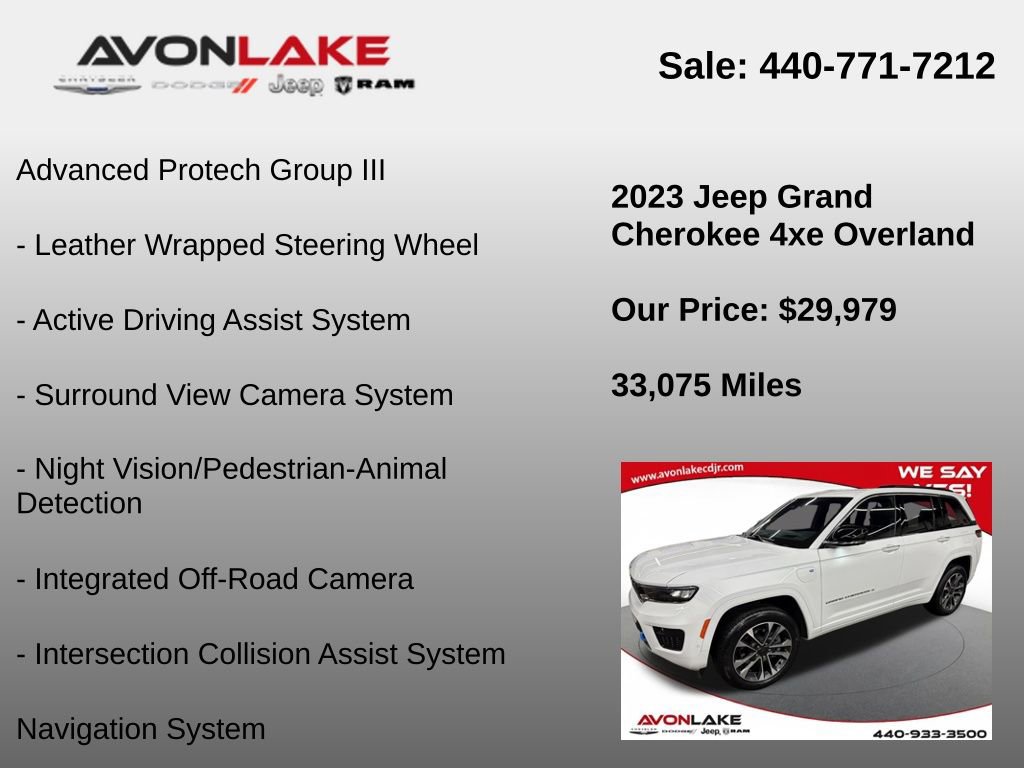Used 2023 Jeep Grand Cherokee Overland w/ Advanced Protech Group III image 18