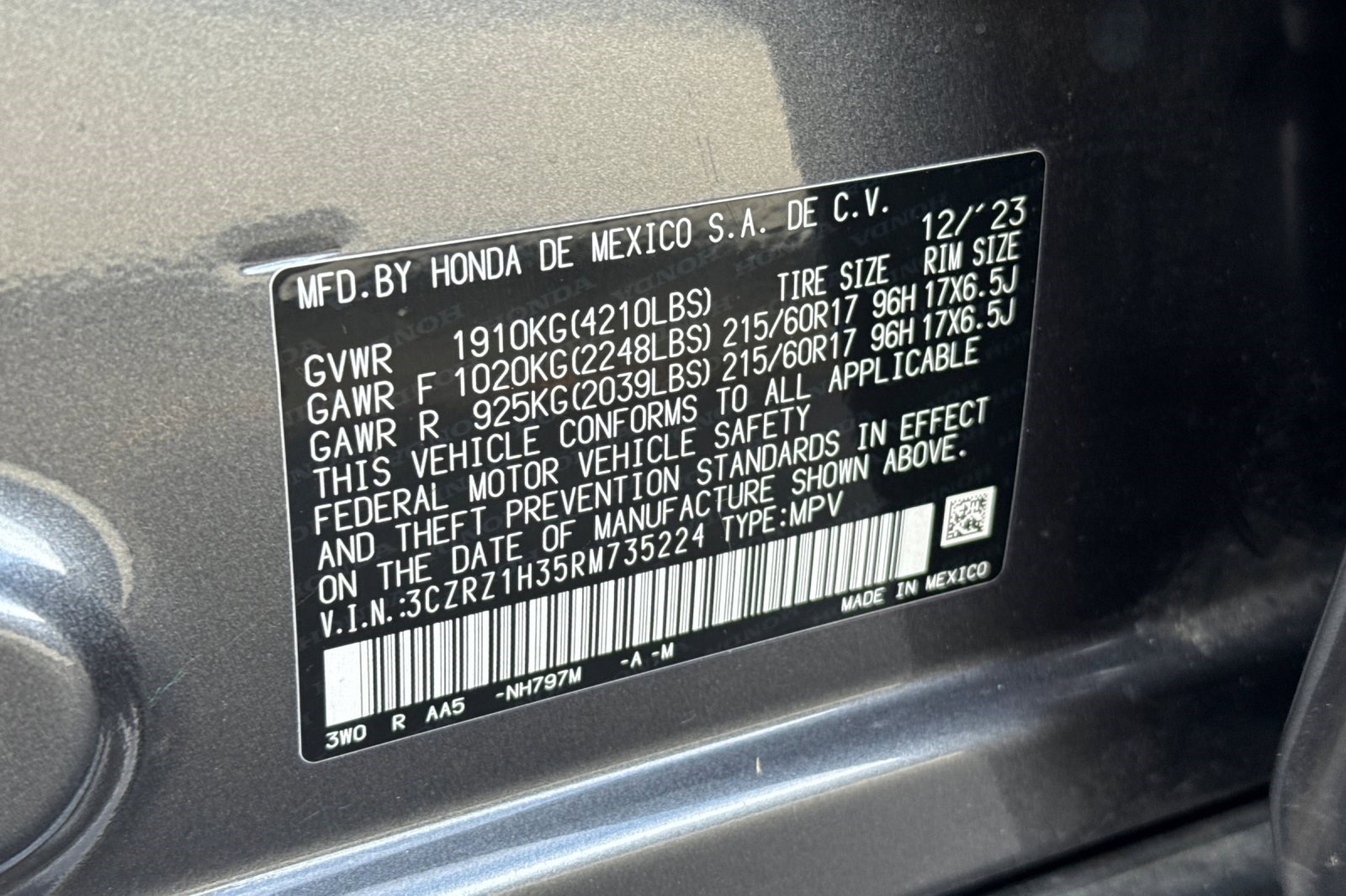 Used 2024 Honda HR-V LX image 21
