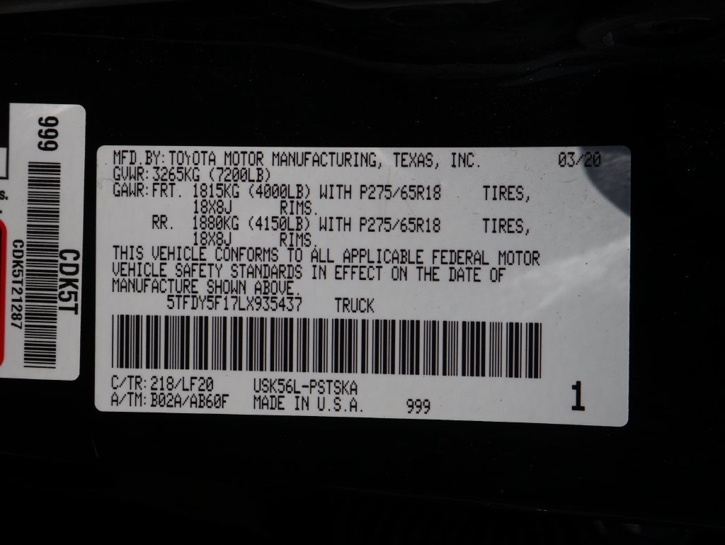 Used 2020 Toyota Tundra TRD Pro AWD/4WD image 48